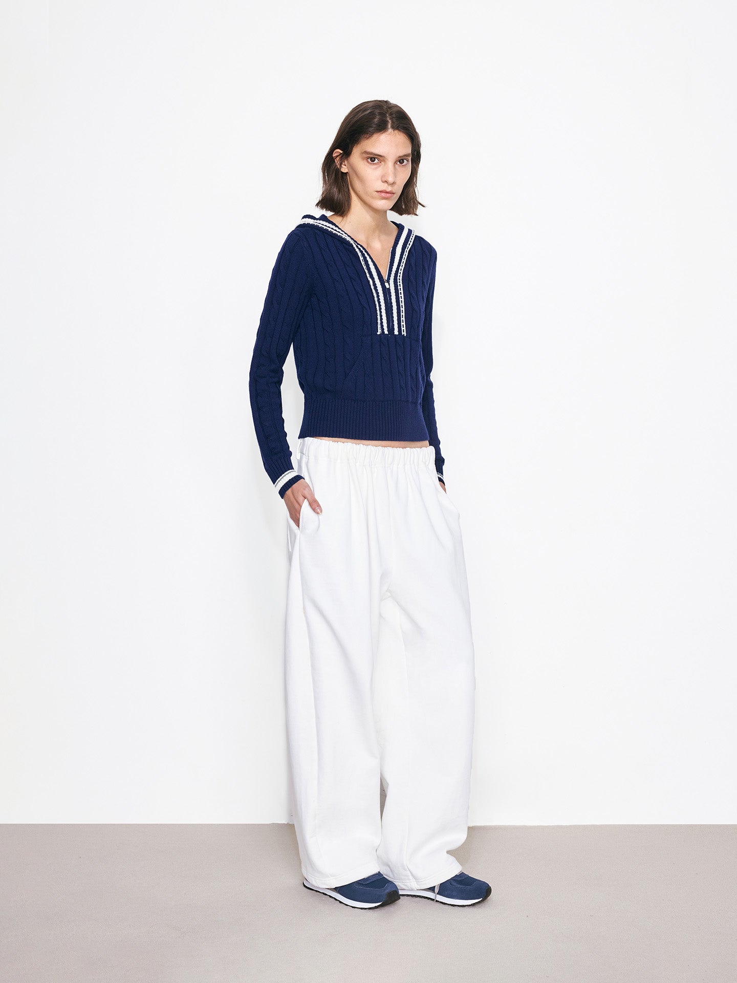 Nautical Vibe Contrast Hoodie