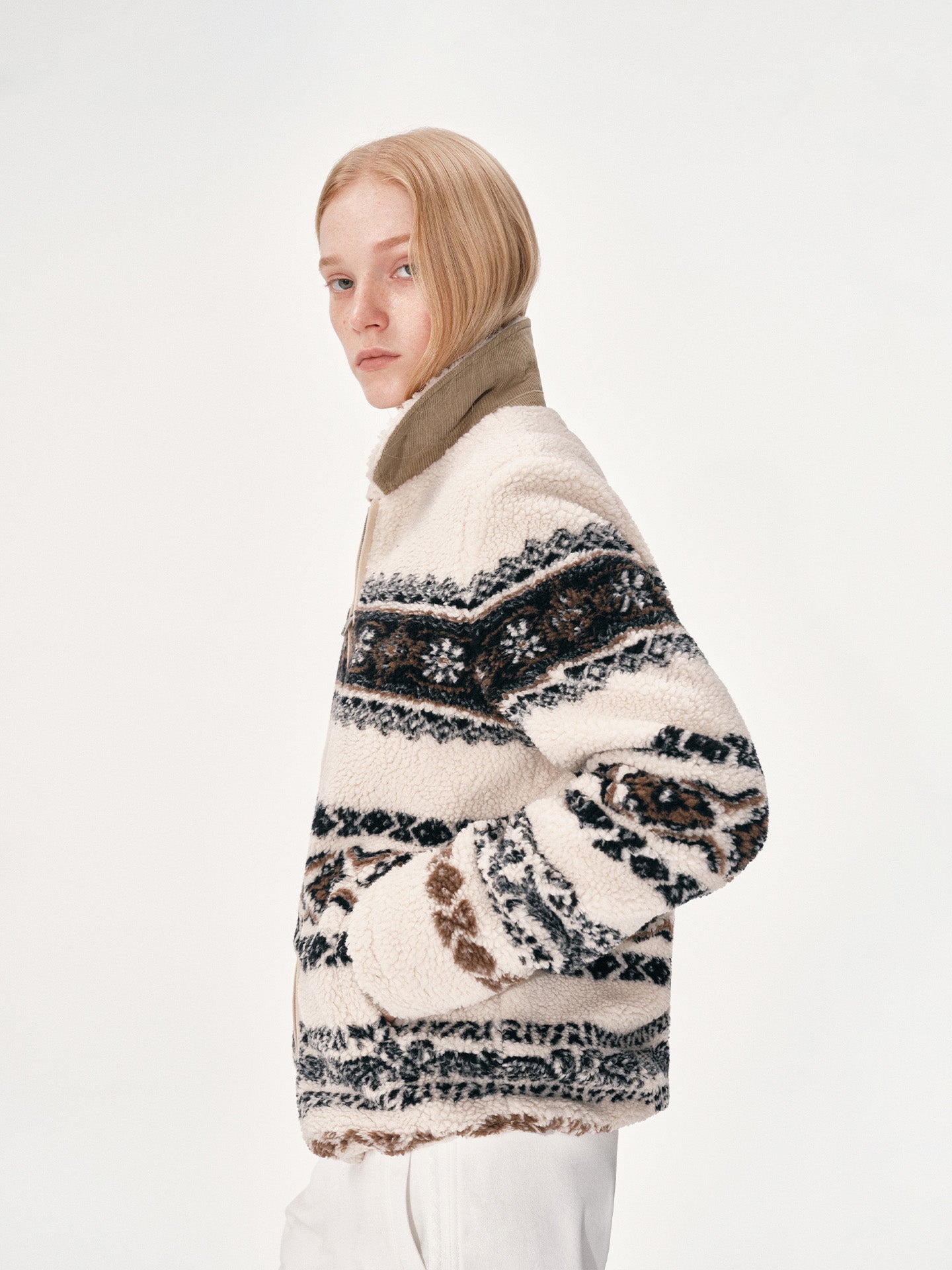 Fair Isle Fleece Jacket