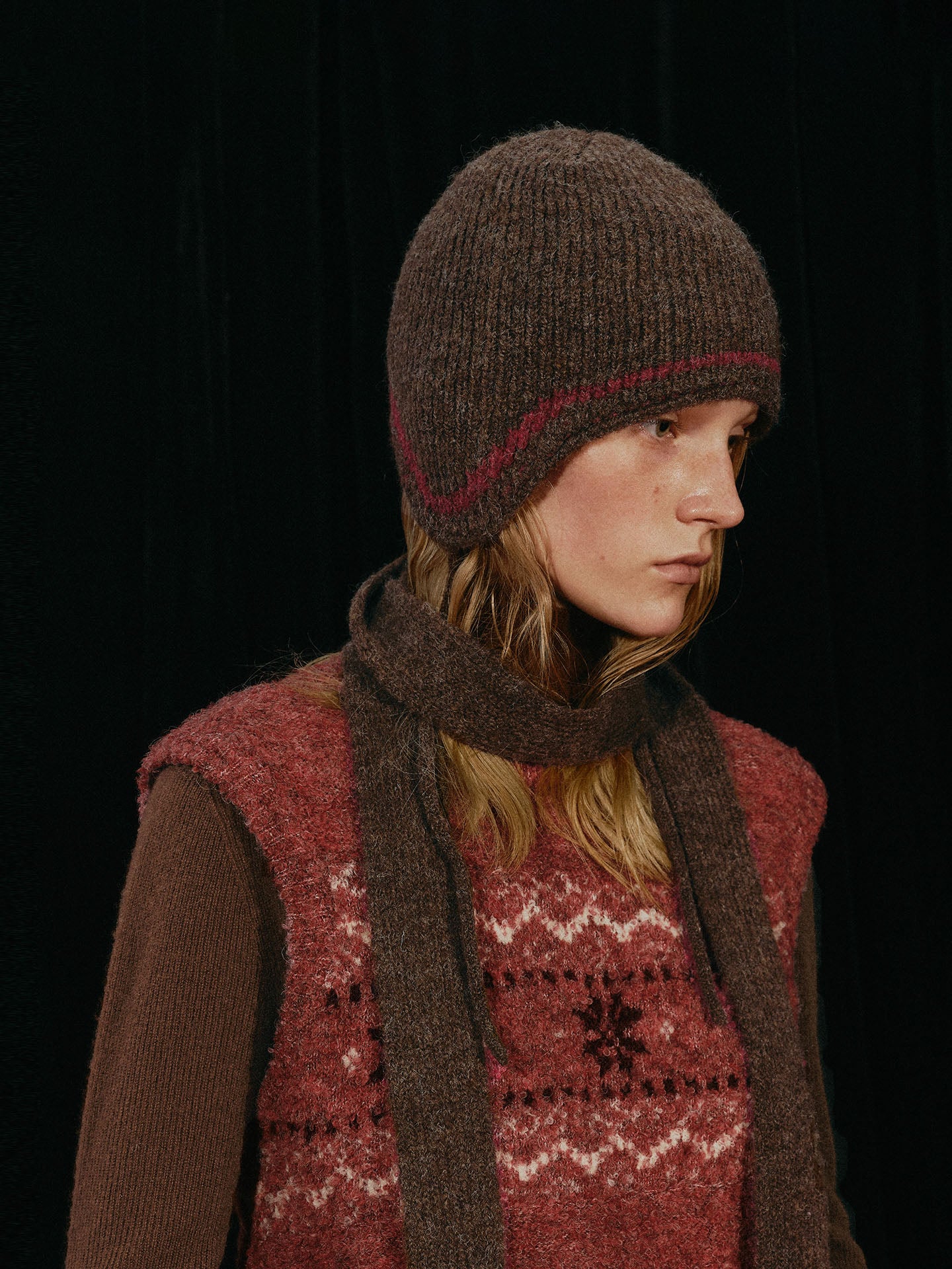 Jacquard Earflap Hat