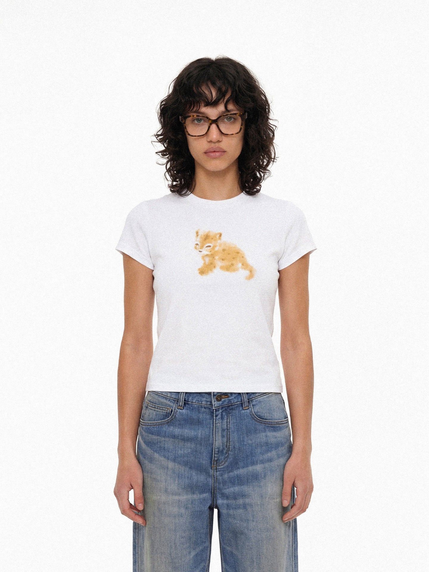 Leopard Tie-Dye Print T-Shirt