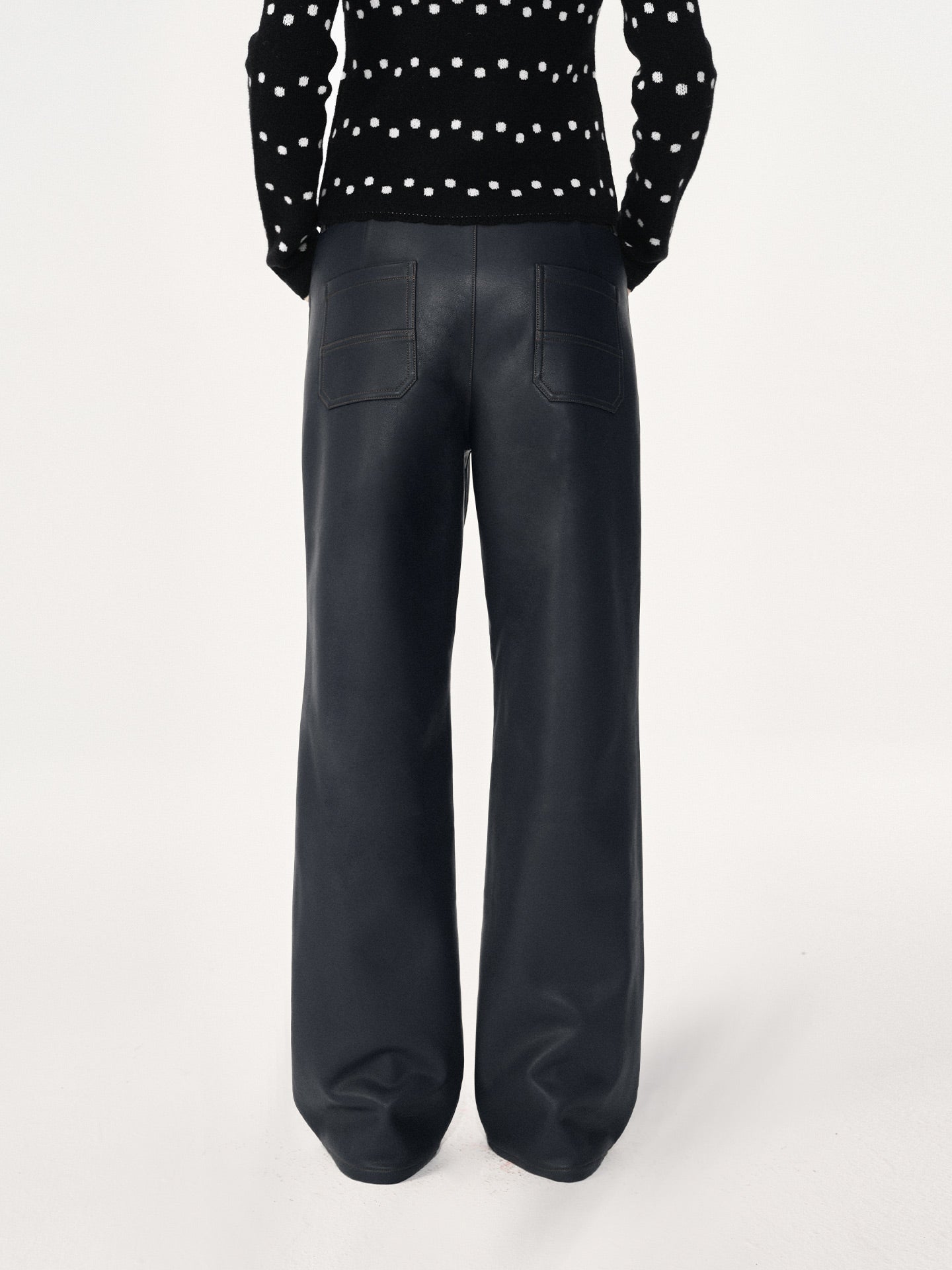 Violet-Blue Leather Pants