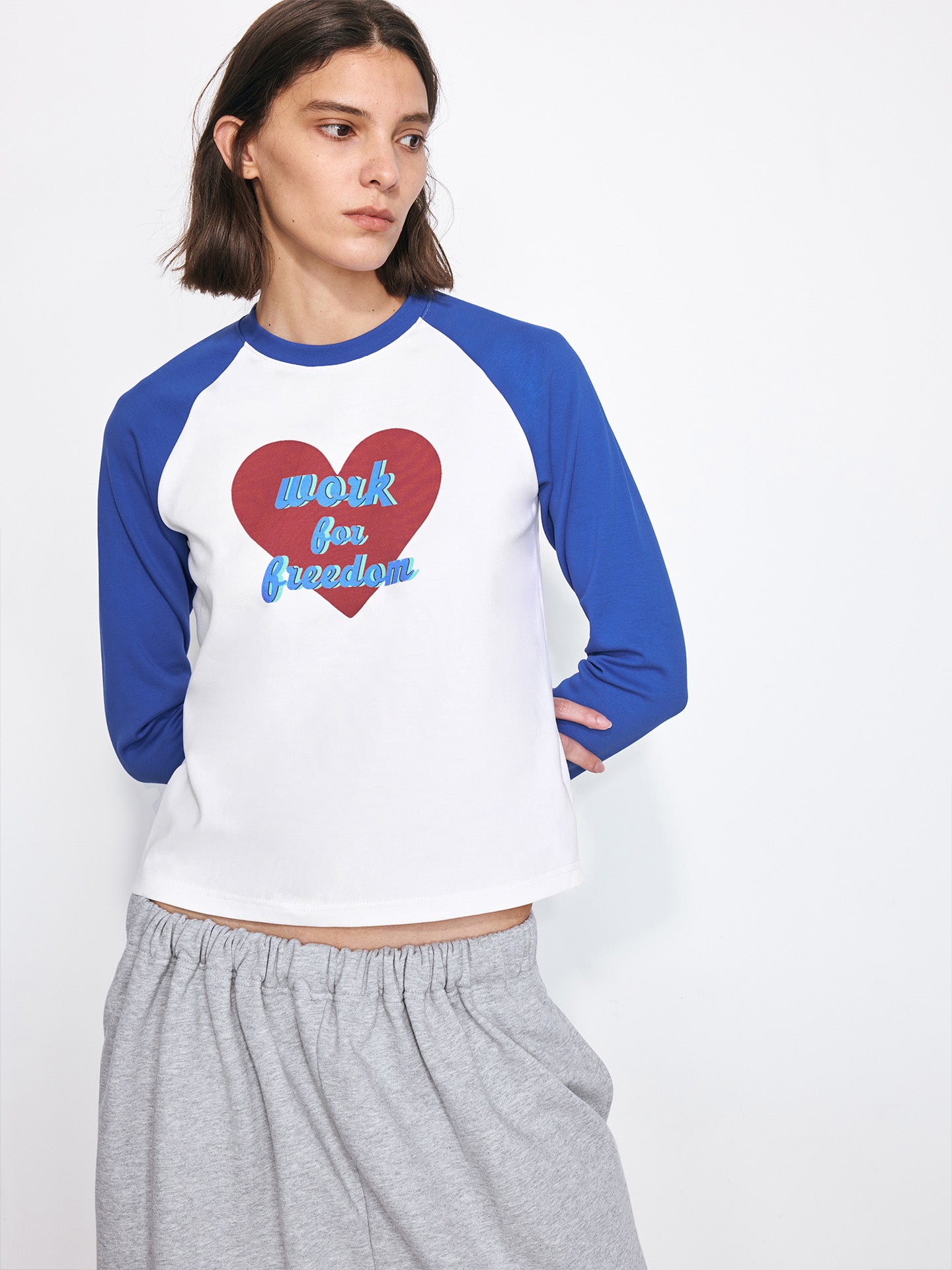 Color-Block Printed Long-Sleeve T-Shirt