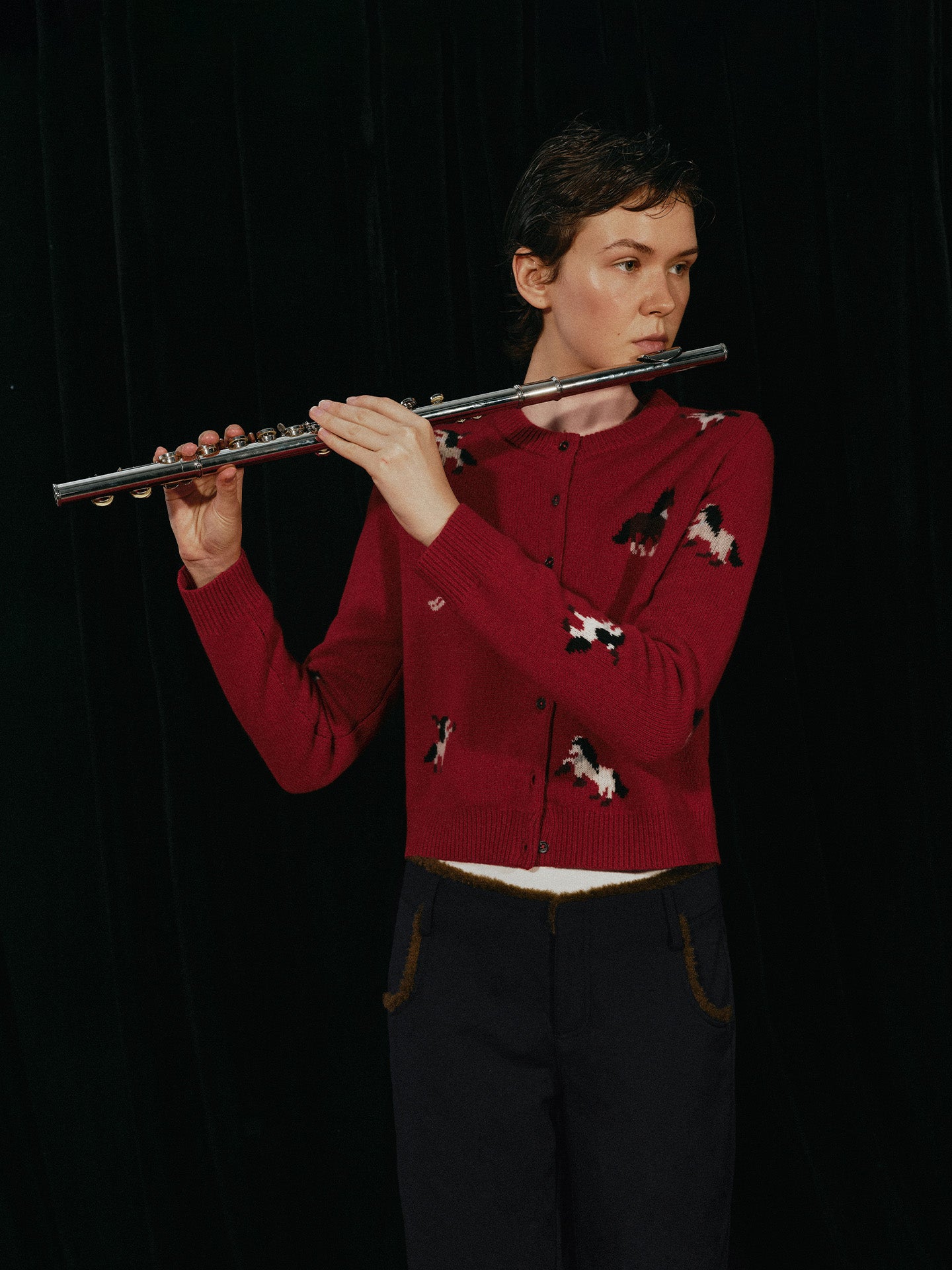 Jacquard Baby Horsehair Cardigan