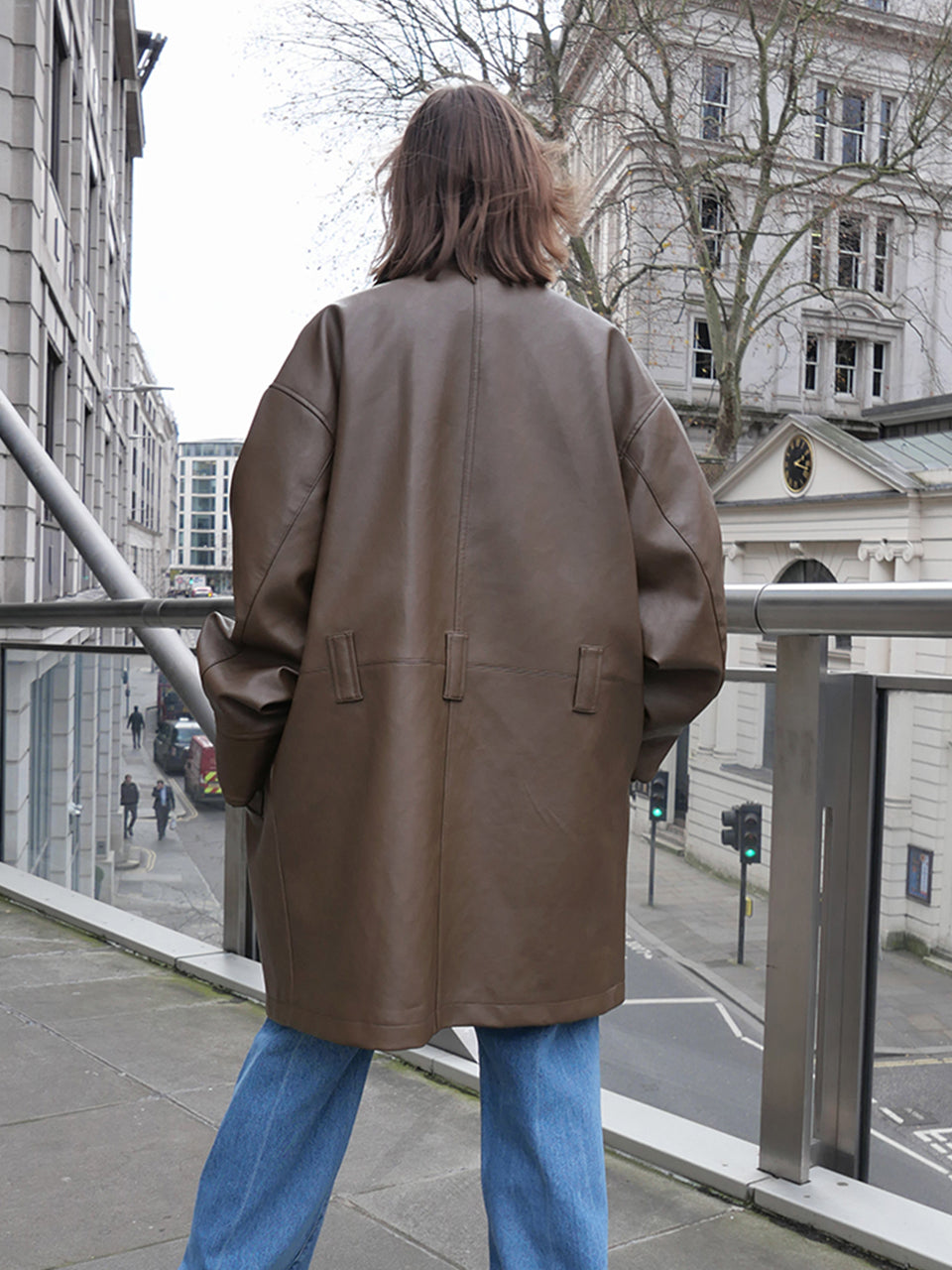 NUTH Brown Leather Coat