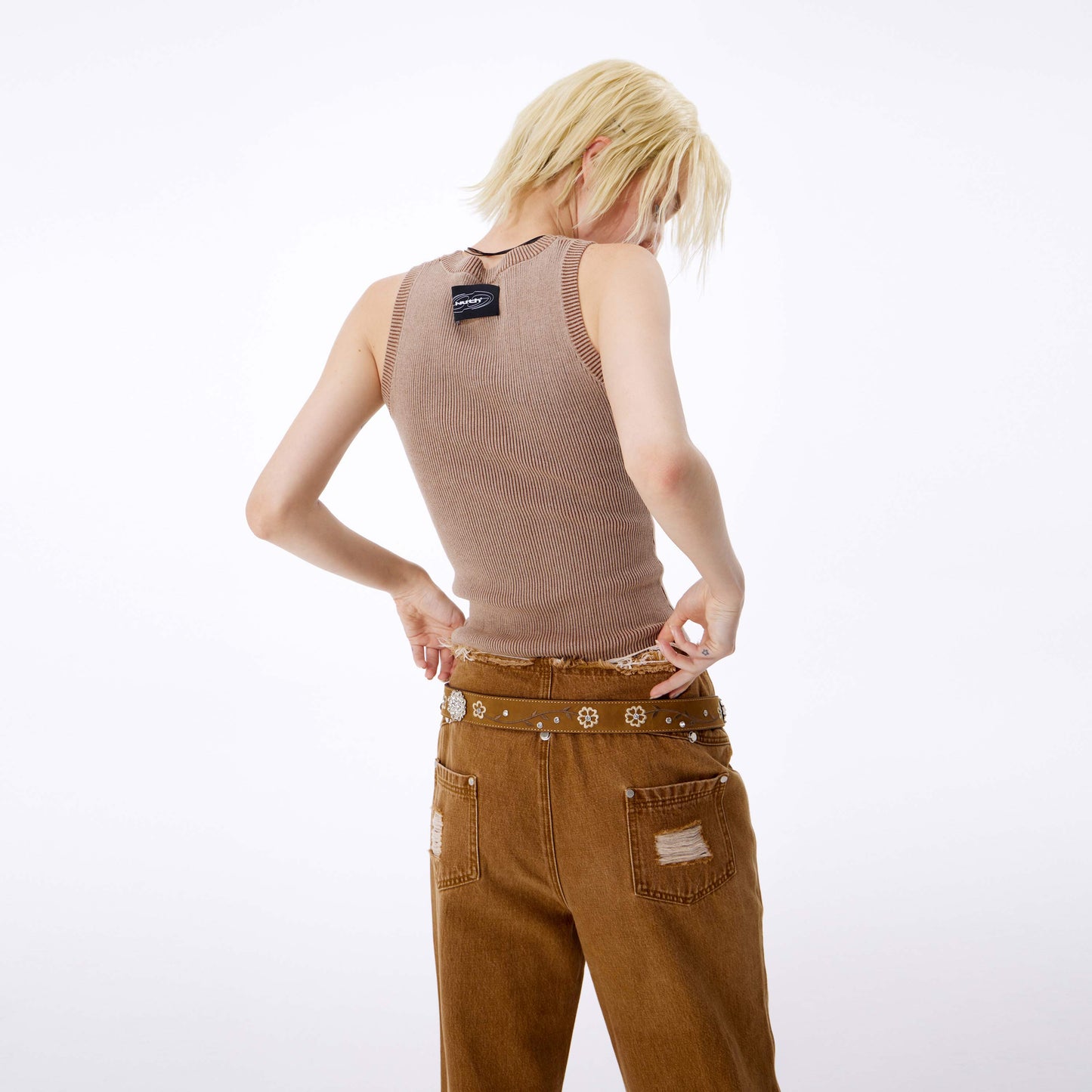 NUTH ‘Unisex’ Retro Gradient Khaki Vest