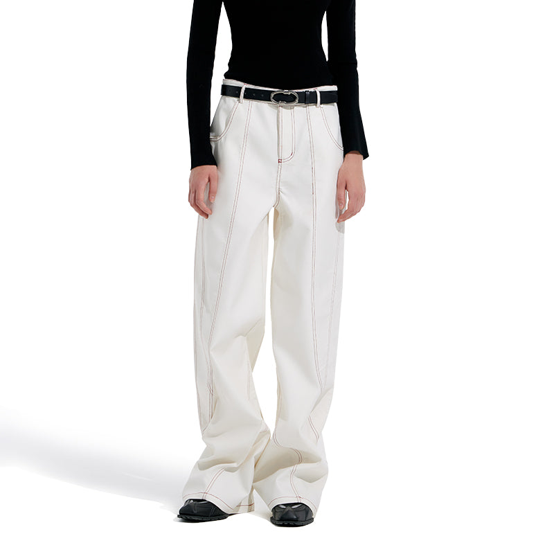 NUTH White Twisted Jeans