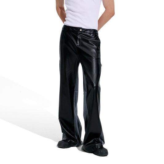 NUTH Black Patchwork Multi-pocket Sports Pants for Men