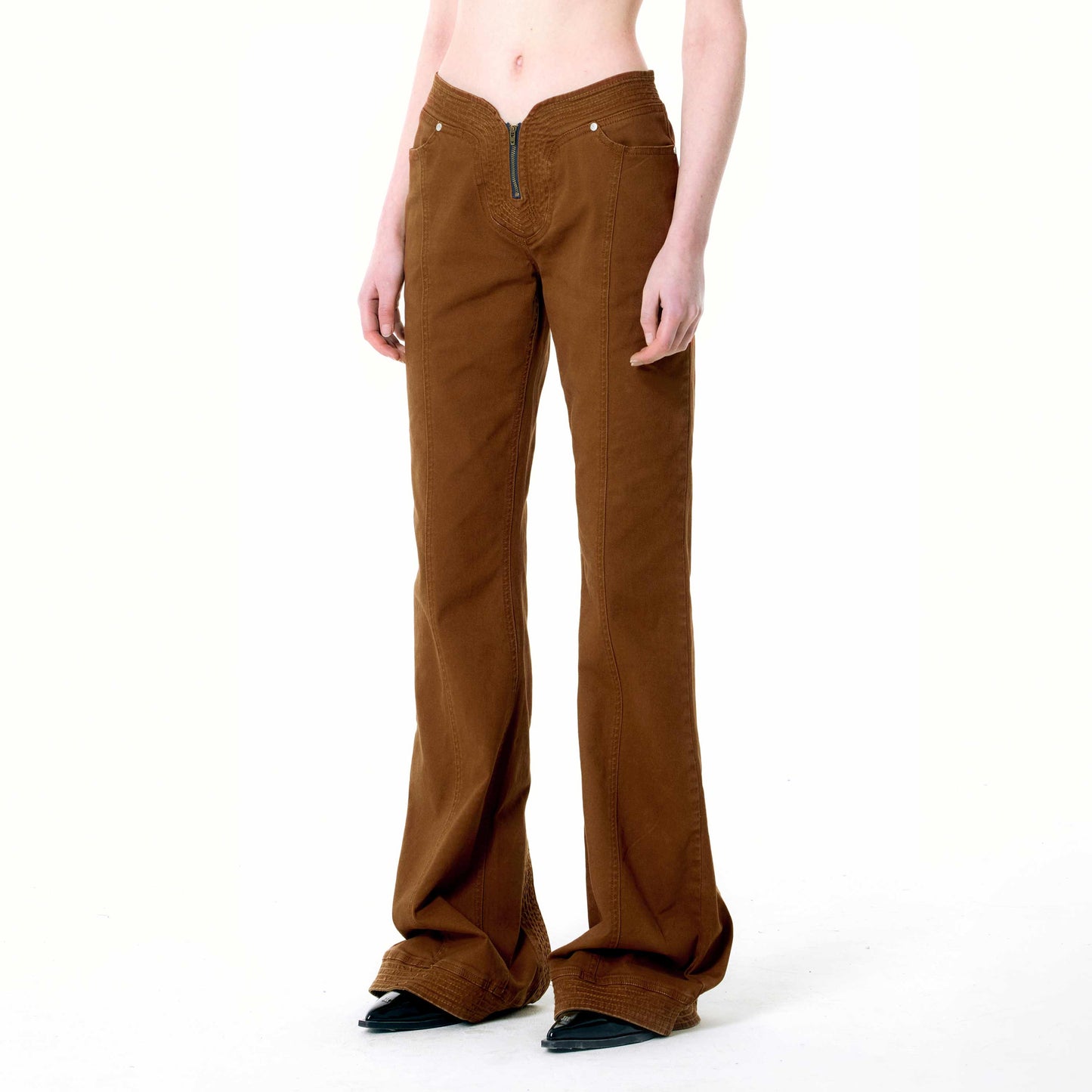 NUTH Brown Flared Pants