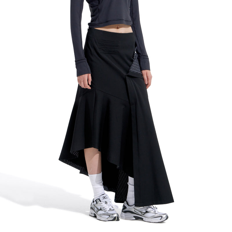 NUTH “Gaze at the Entanglement” Irregular Fishtail Maxi Skirt