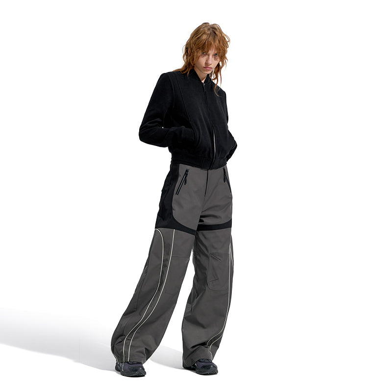 NUTH “Flee” Split Design Casual Sport Pants（Grey）