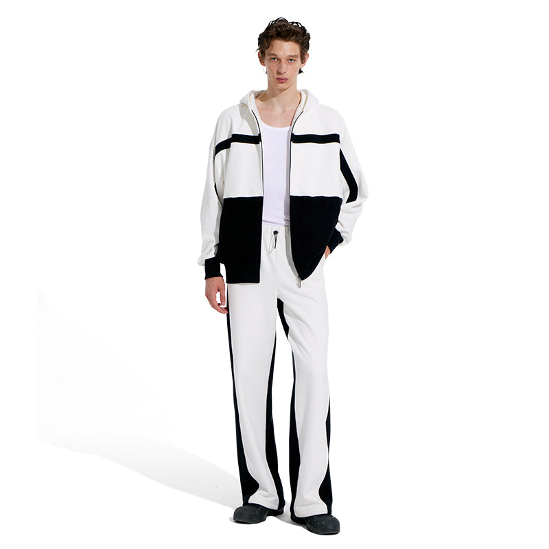 NUTH “Cosmic Cycle” Black & White Sports Jacket for Men