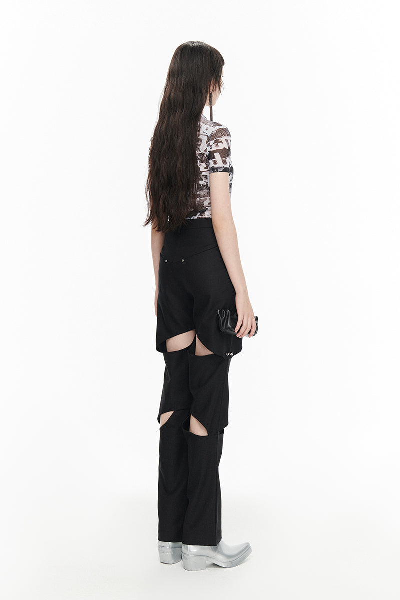 NUTH Hollow Stitching Pants Trousers