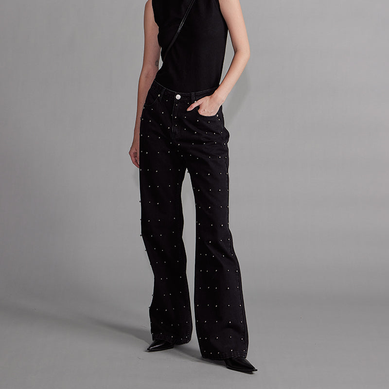 NUTH “Starry Night” Beaded Jeans (Black)