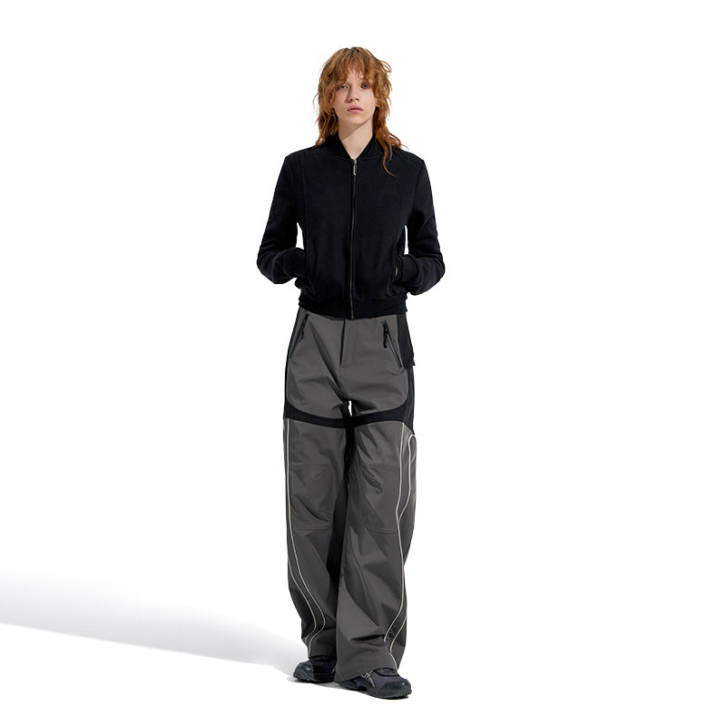 NUTH “Flee” Split Design Casual Sport Pants（Grey）