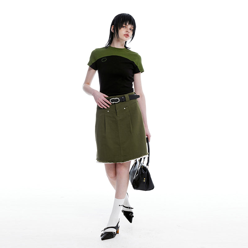 NUTH High-waisted Pleated Skirt