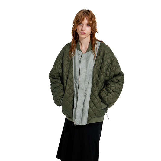 NUTH “ Target Missed” Two-ways Army Green Bomber Jacket