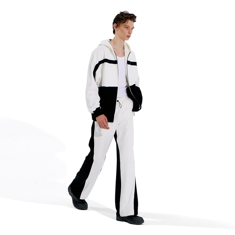 NUTH “Cosmic Cycle” Black & White Sports Jacket for Men